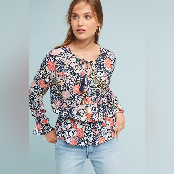 Maeve Tops - Maeve Begonia Peasant Top